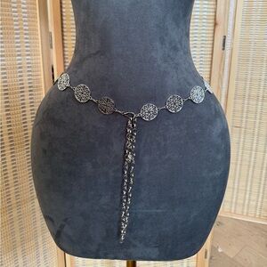 NEW Silver Filigree Medallion Plus Size Belt